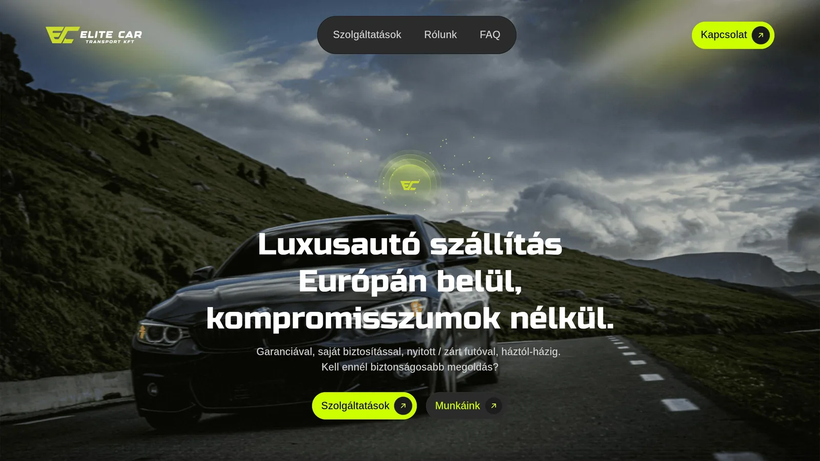 Elite Car website screenshot