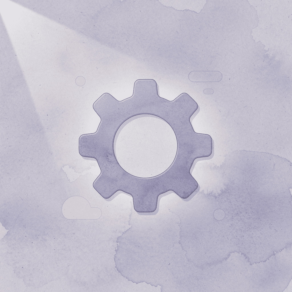 Gear icon representing systematic shutdown process - Startup Shutdown