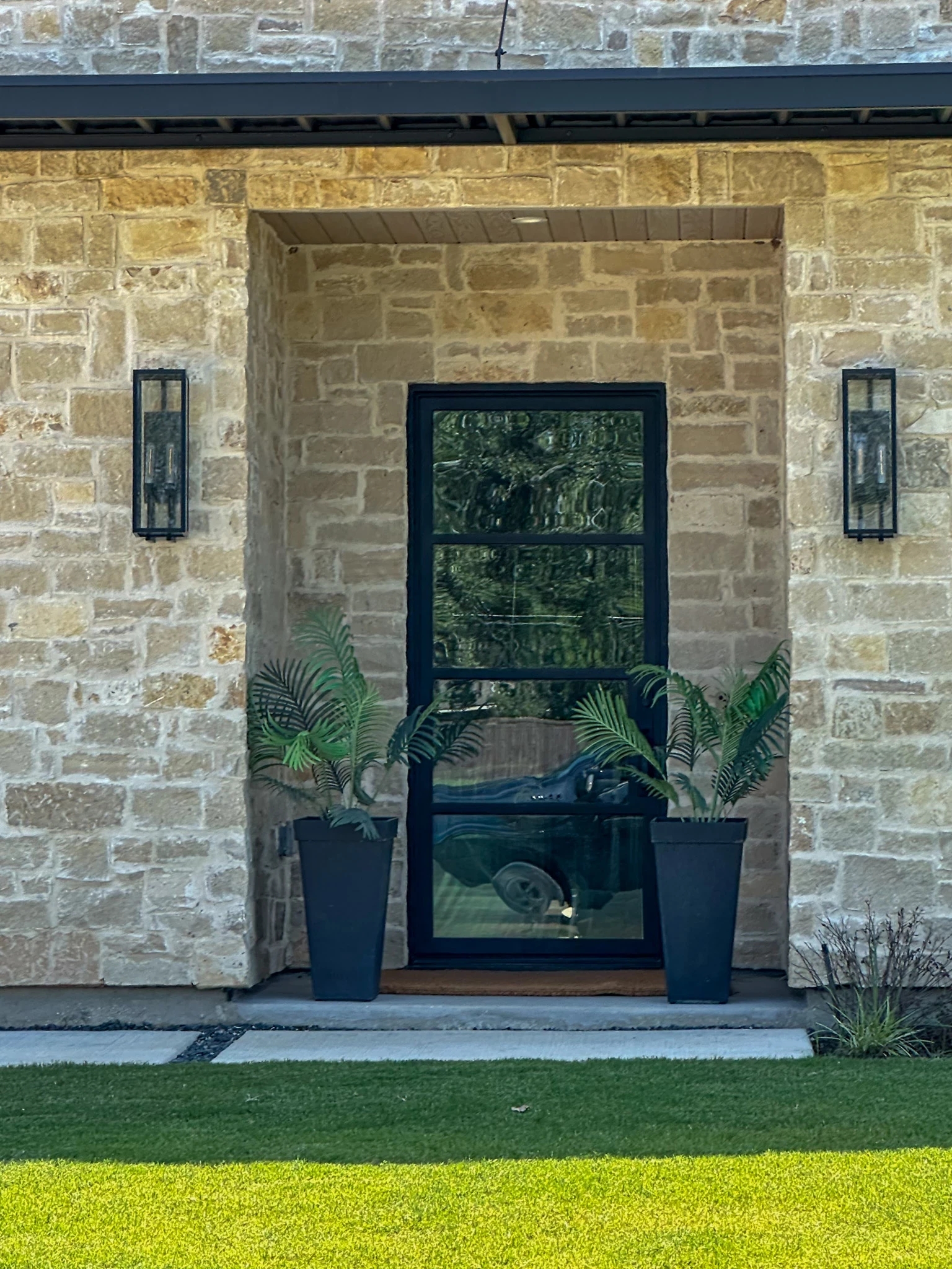 Traditional wrought iron double doors by M2 Metals Iron Doors DFW