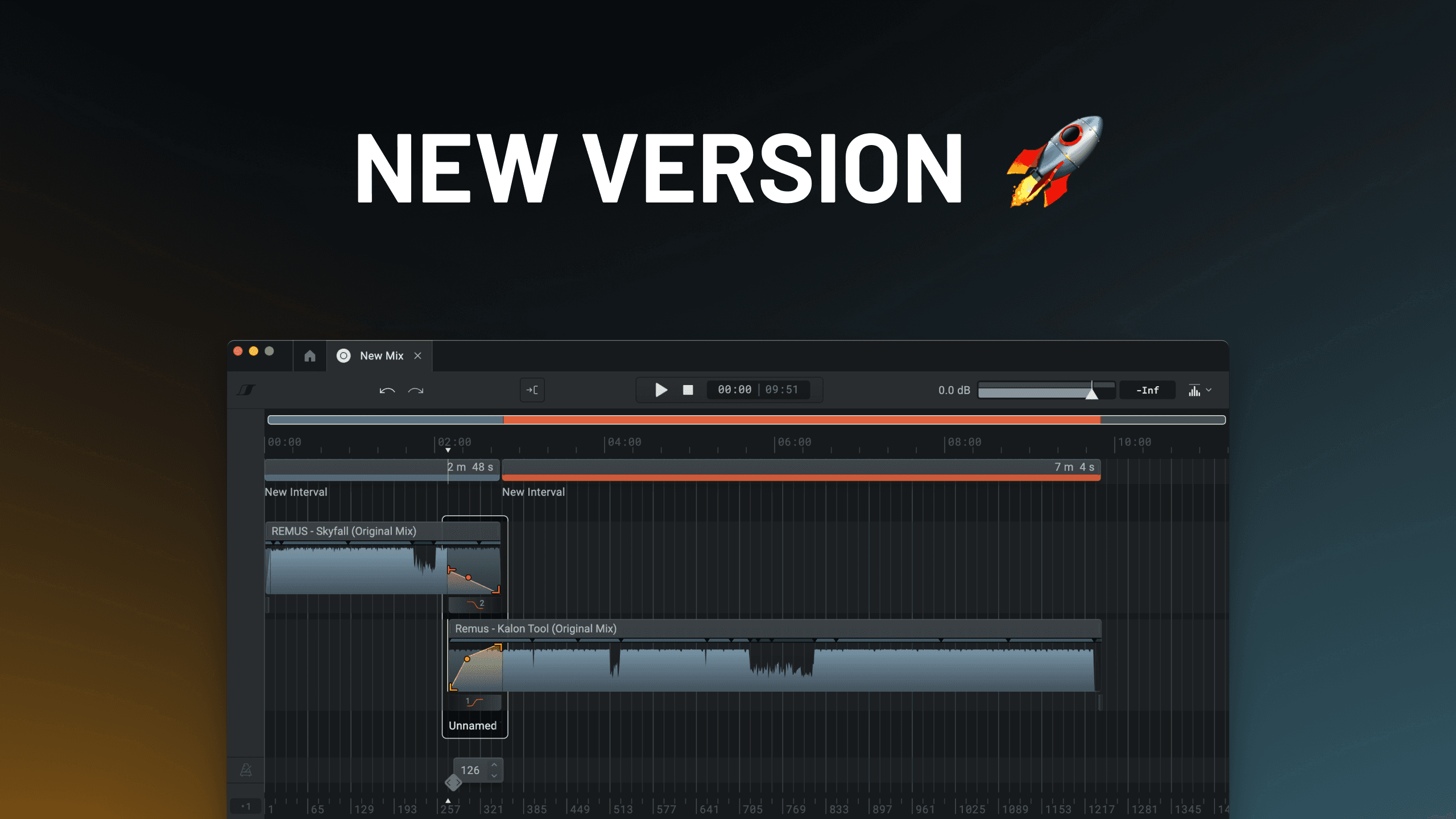 Screenshot of DropLab timeline