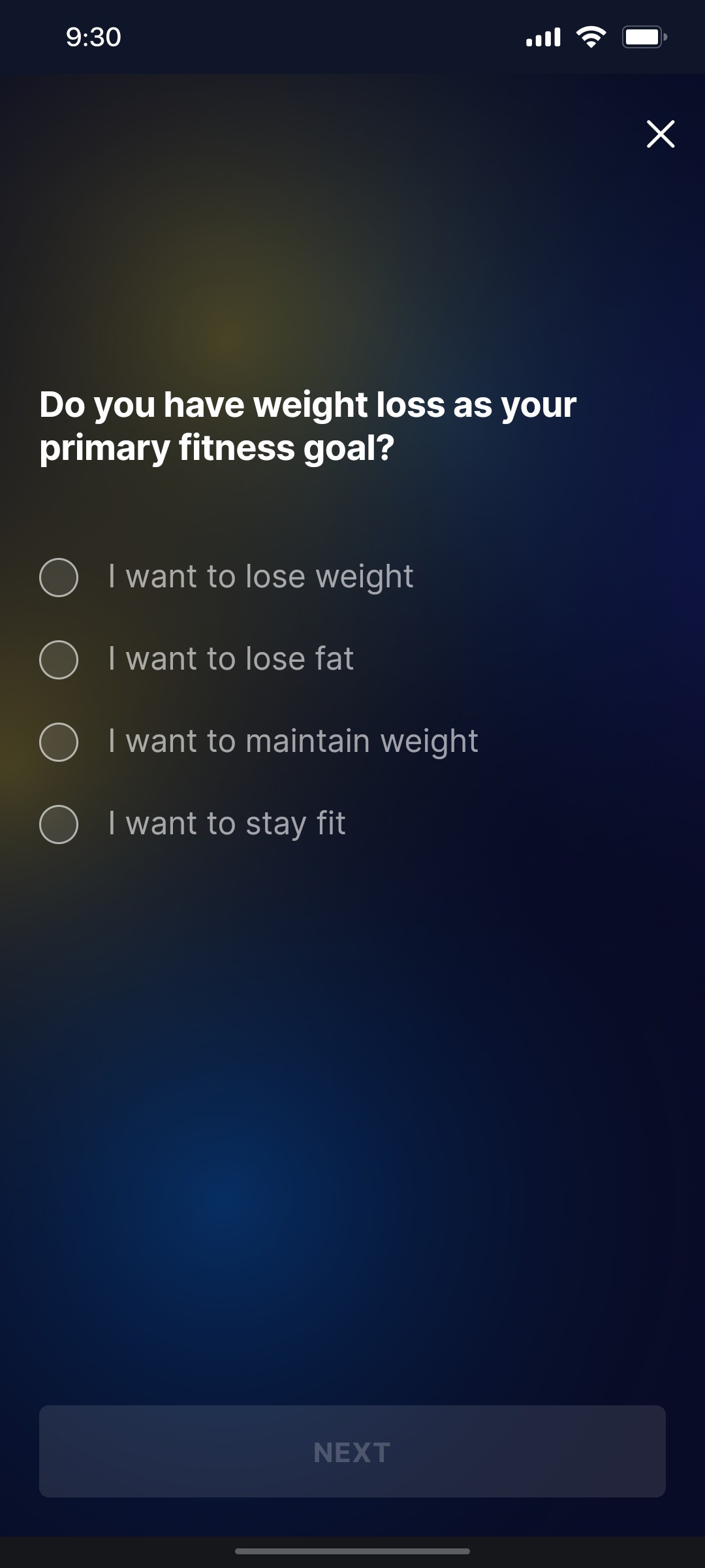 Cult.fit App Next Screen