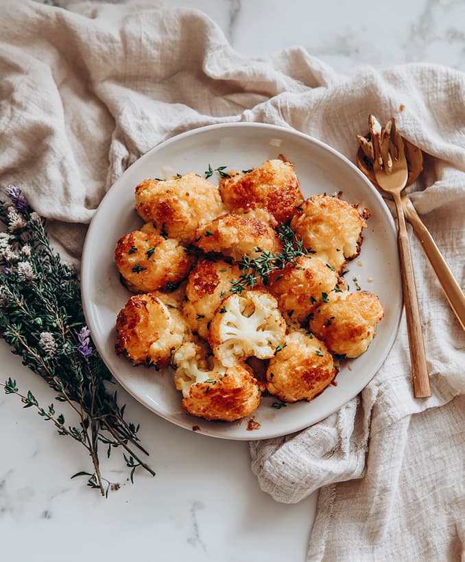 Roasted cauliflowe bites