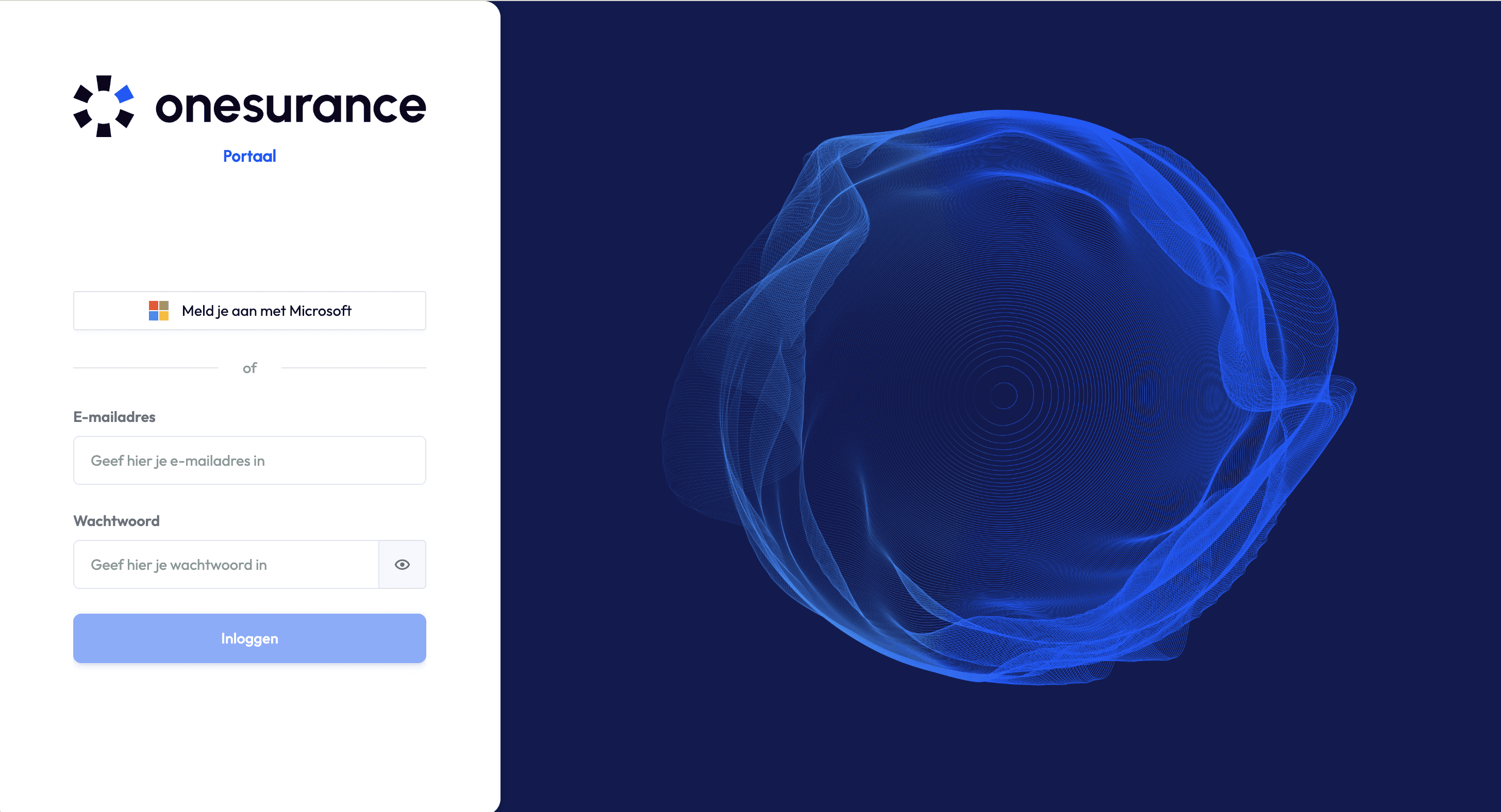 Anmeldeseite mit Microsoft-Anmeldebutton