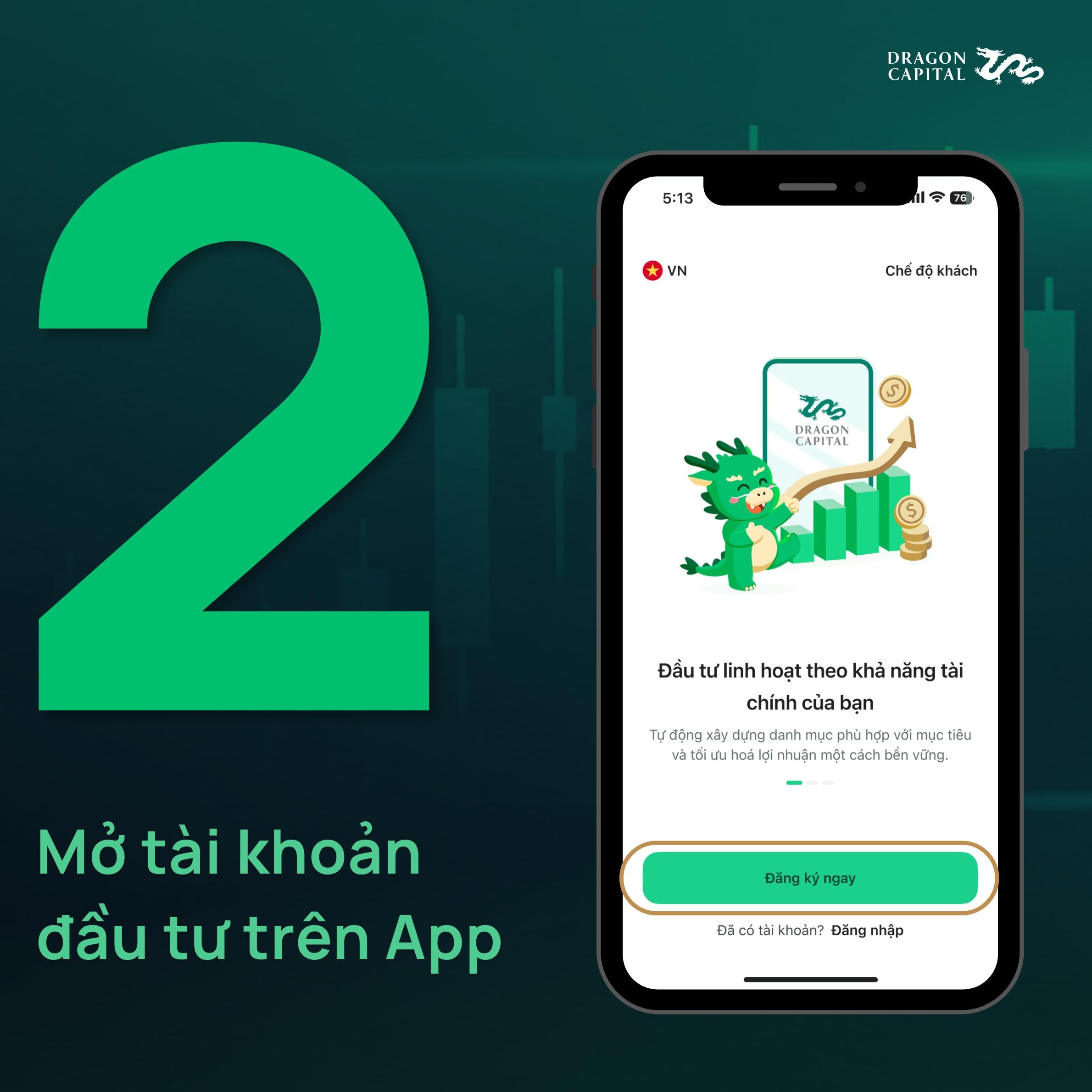 Bước 2 · Mở tài khoản đầu tư trên App