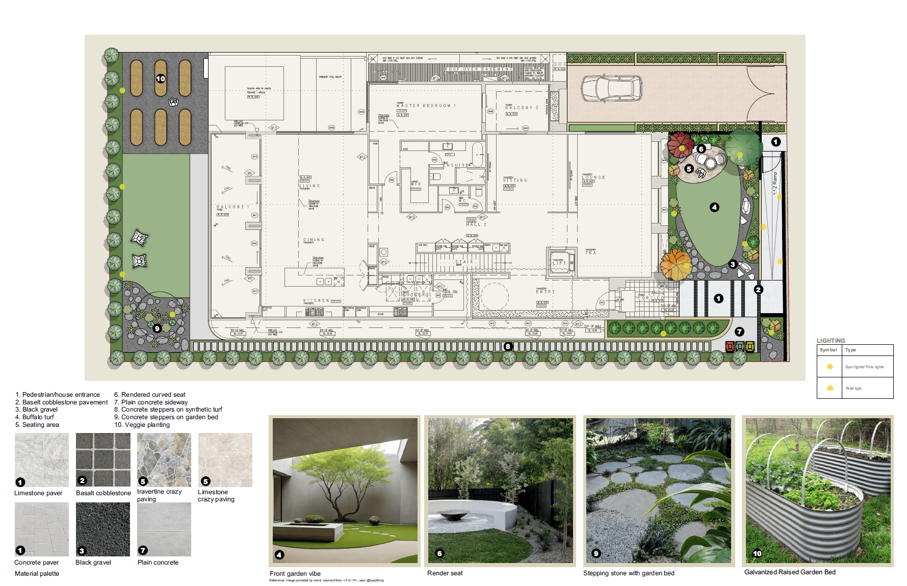Modern minimalist home office with a built-in daybed, sleek desk, floating shelves, warm ambient lighting, and a large window with blinds.
