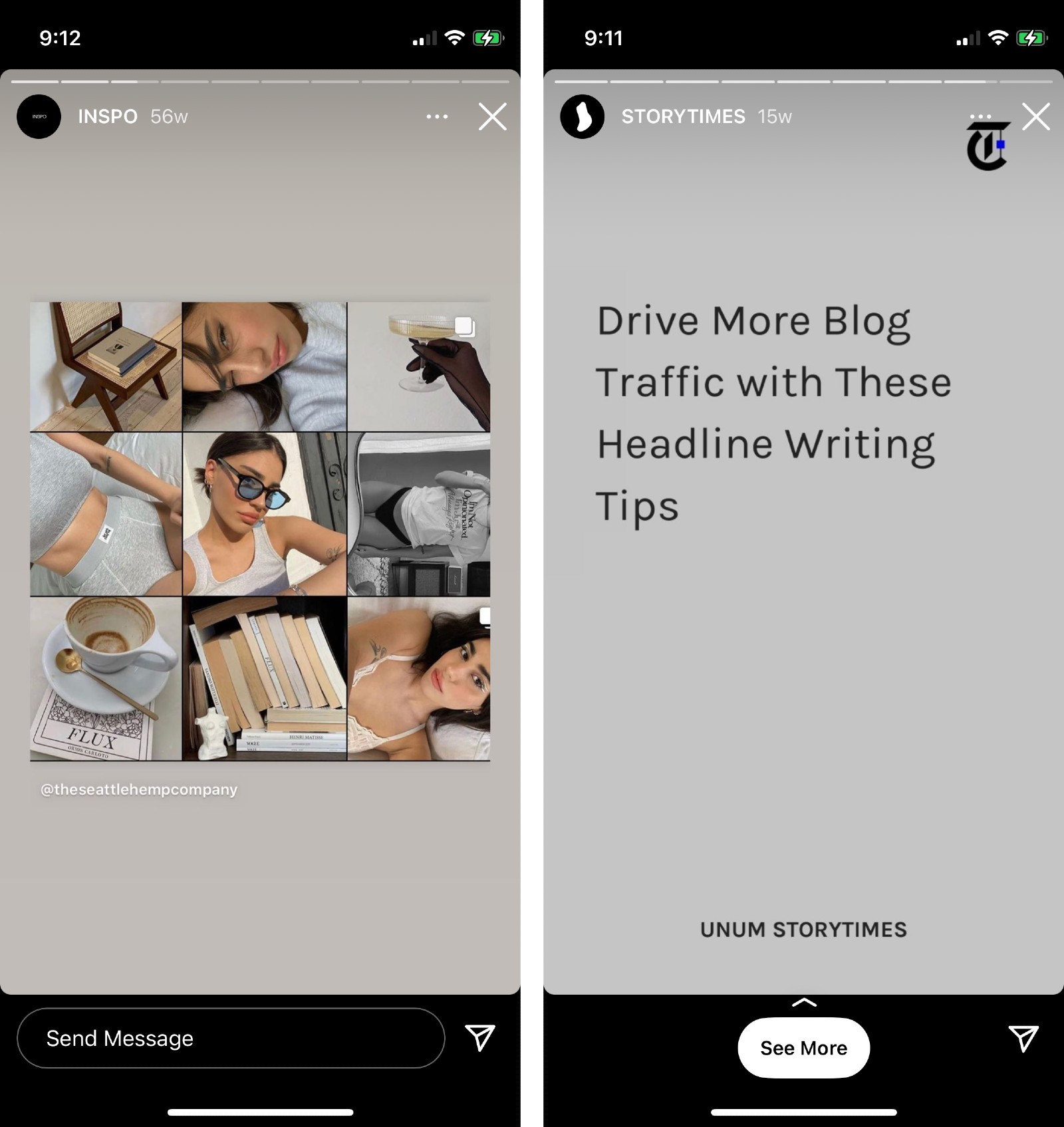 UNUM Instagram stories