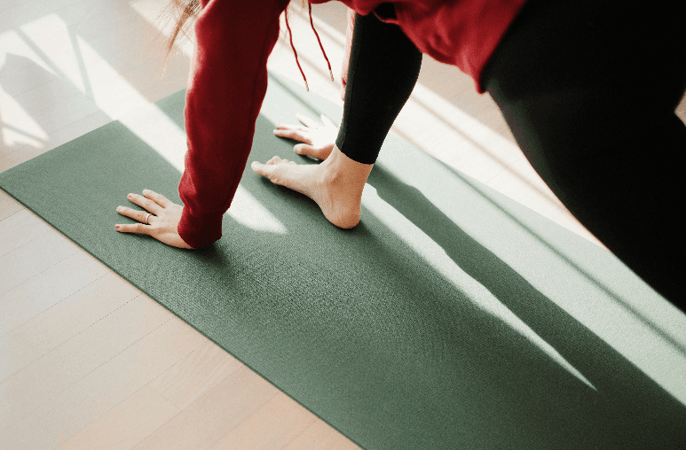 Woman doing a pilates pose