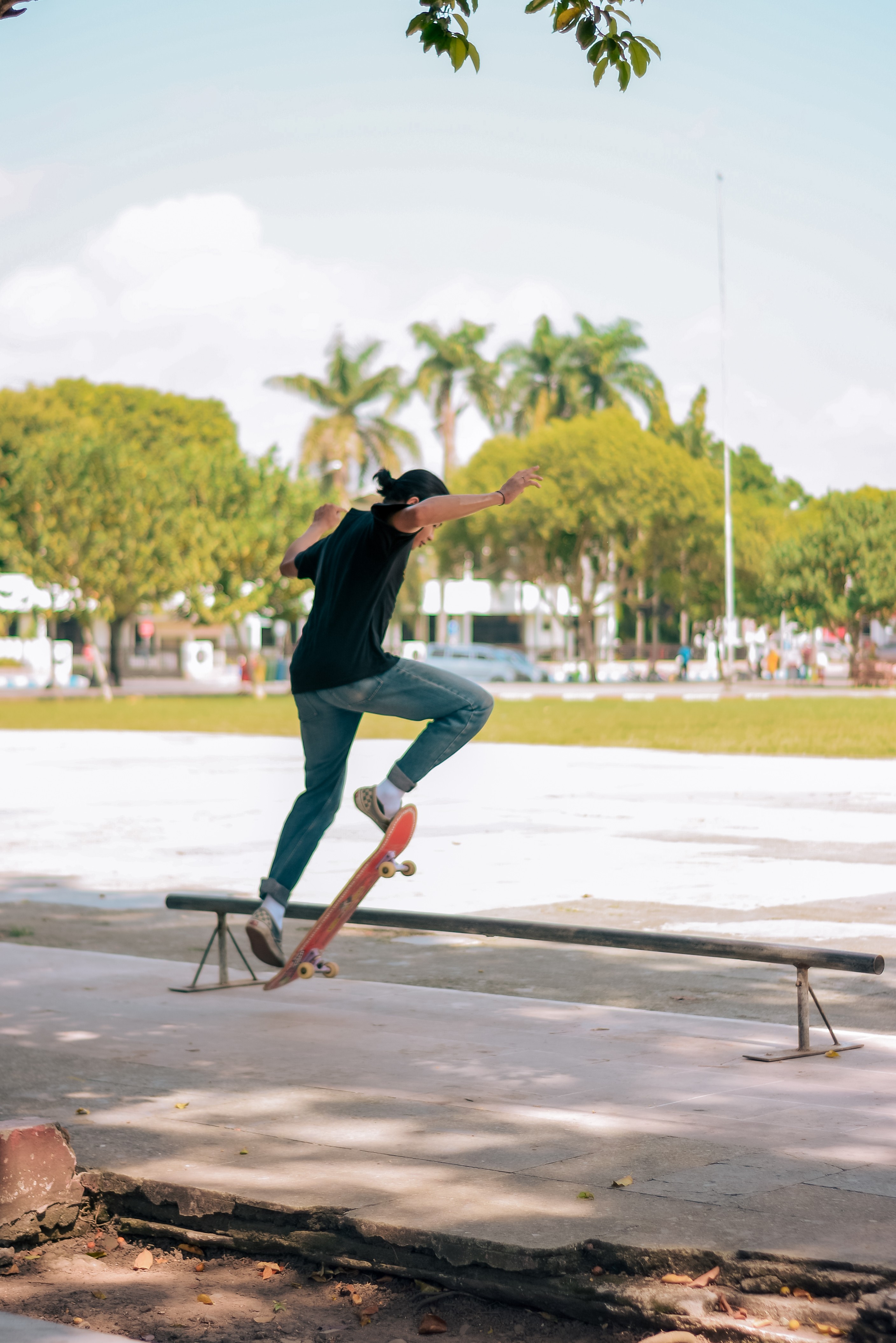 People Skating at Jember Town Square