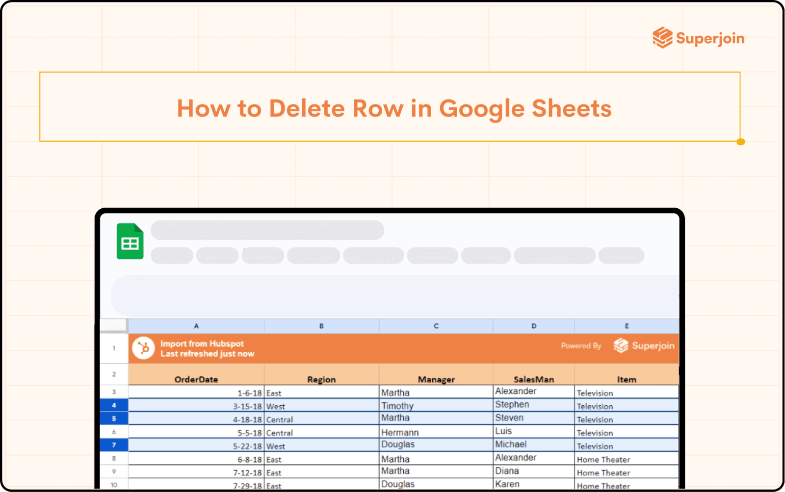 How to Delete Row in Google Sheets