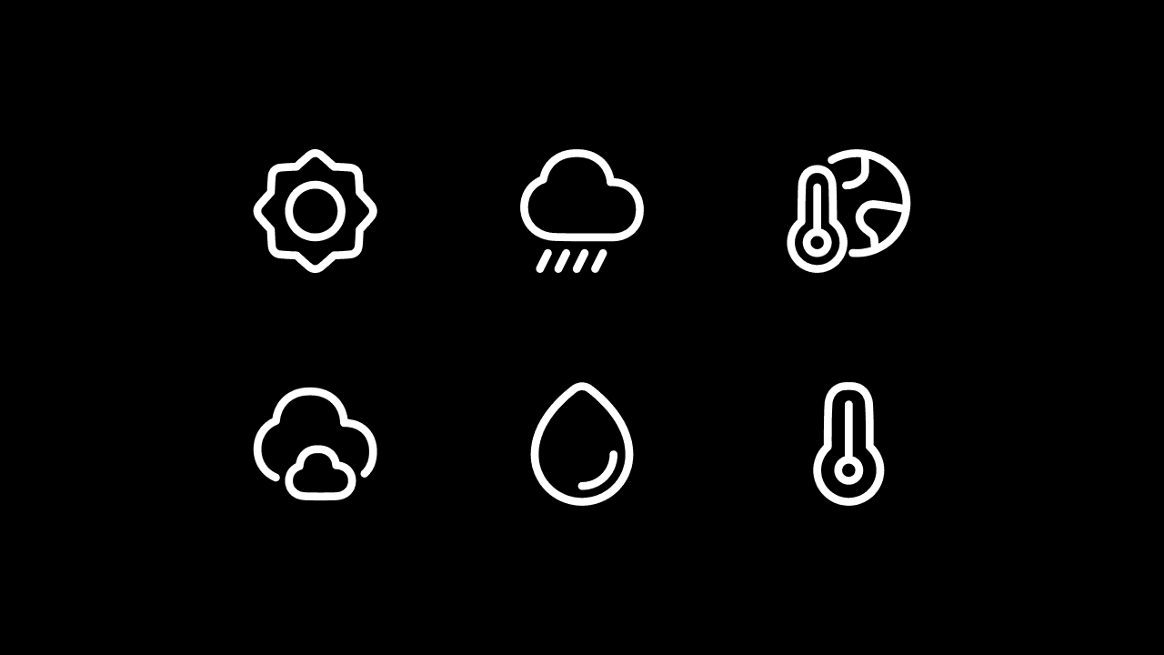 Plump Line Weather Icon Set