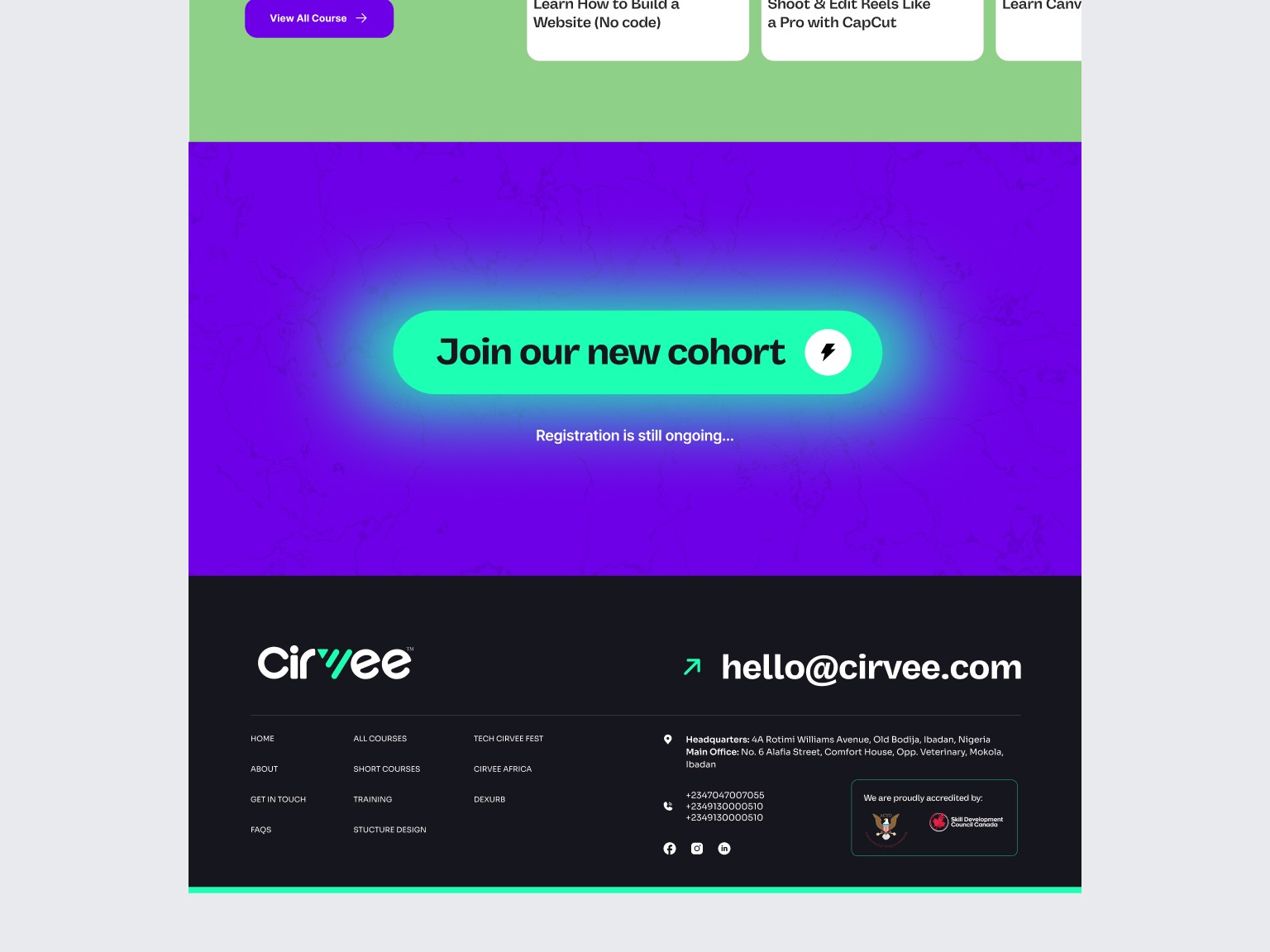 The top half of a screen of a mobile device