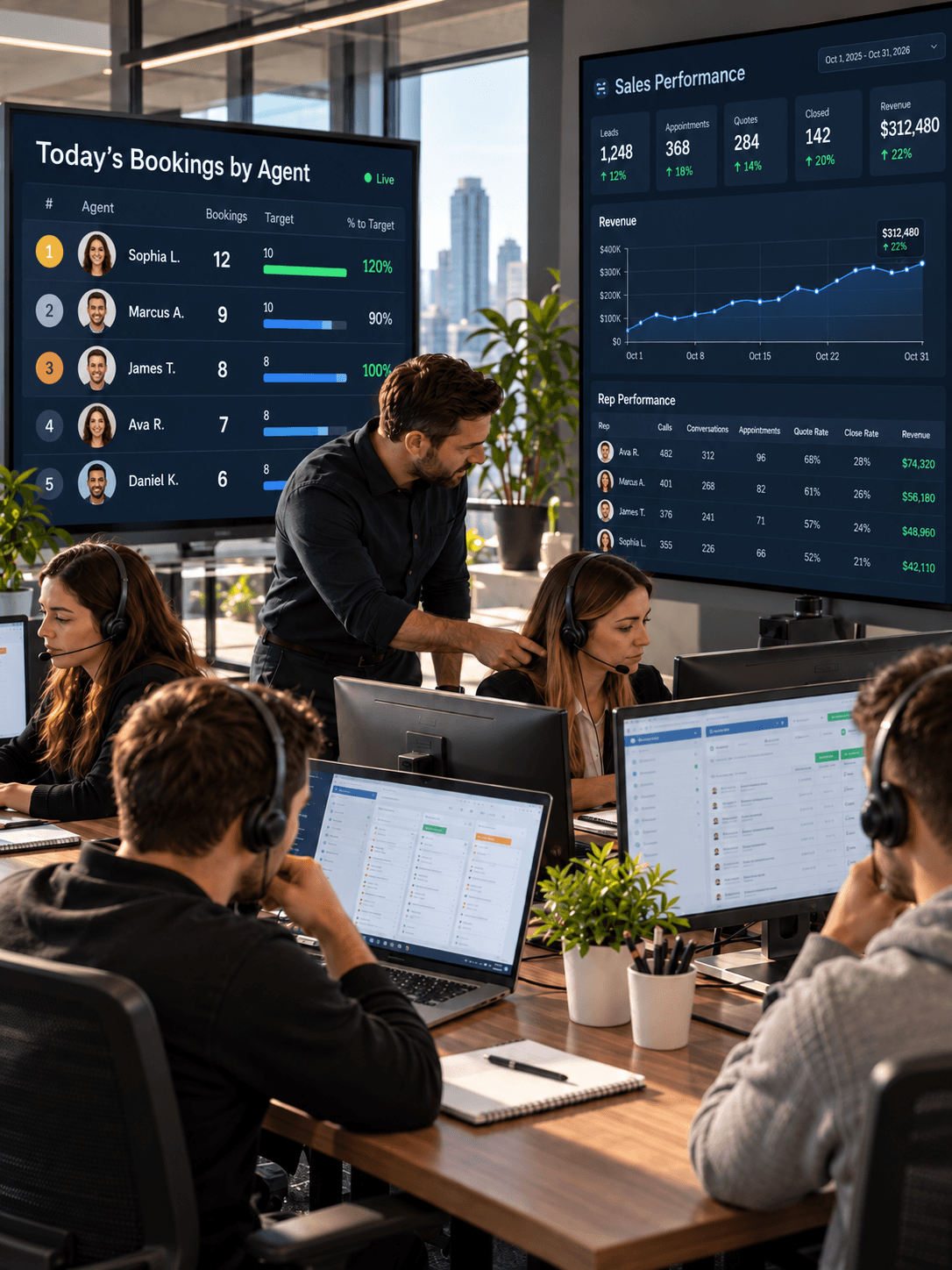 Corporate sales dashboard office