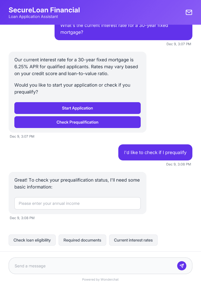 Loan Application AI Agent Template