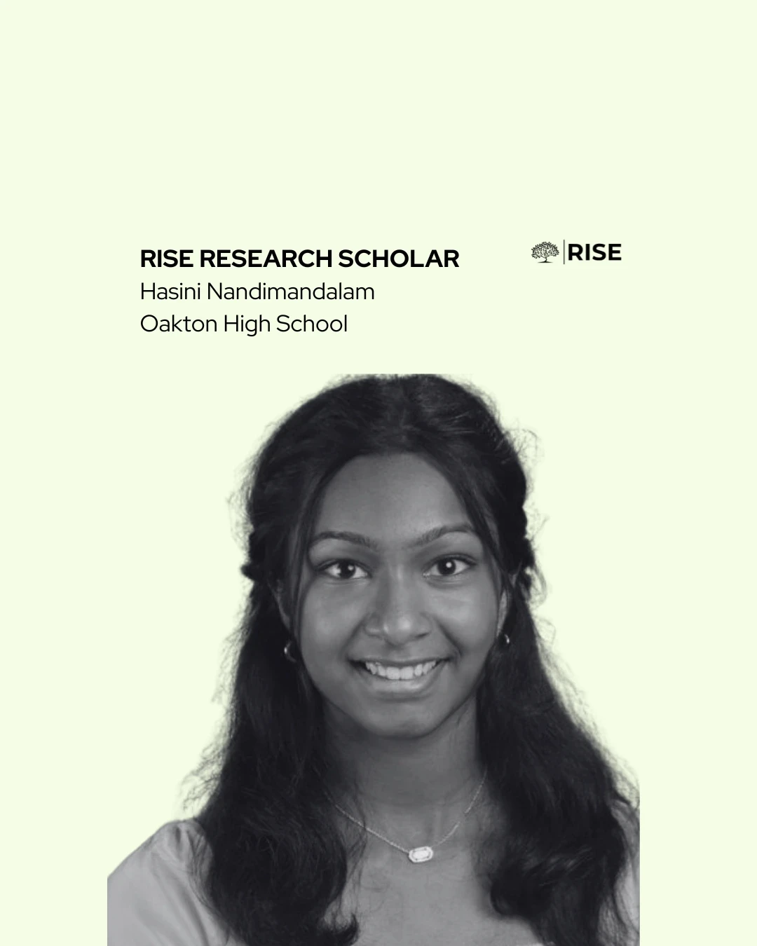 RISE Global high school student sharing success story from the RISE Research experience