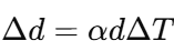 The equation for linear thermal expansion