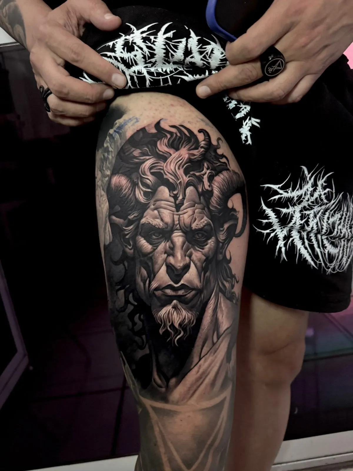 Mandala black and grey tattoo Prenzlauer Berg