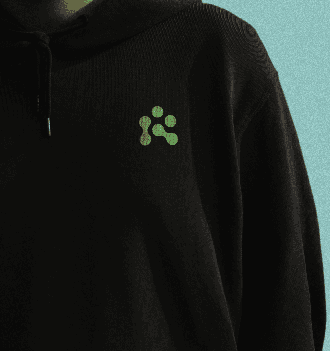 orbital logo on a hoodie 
