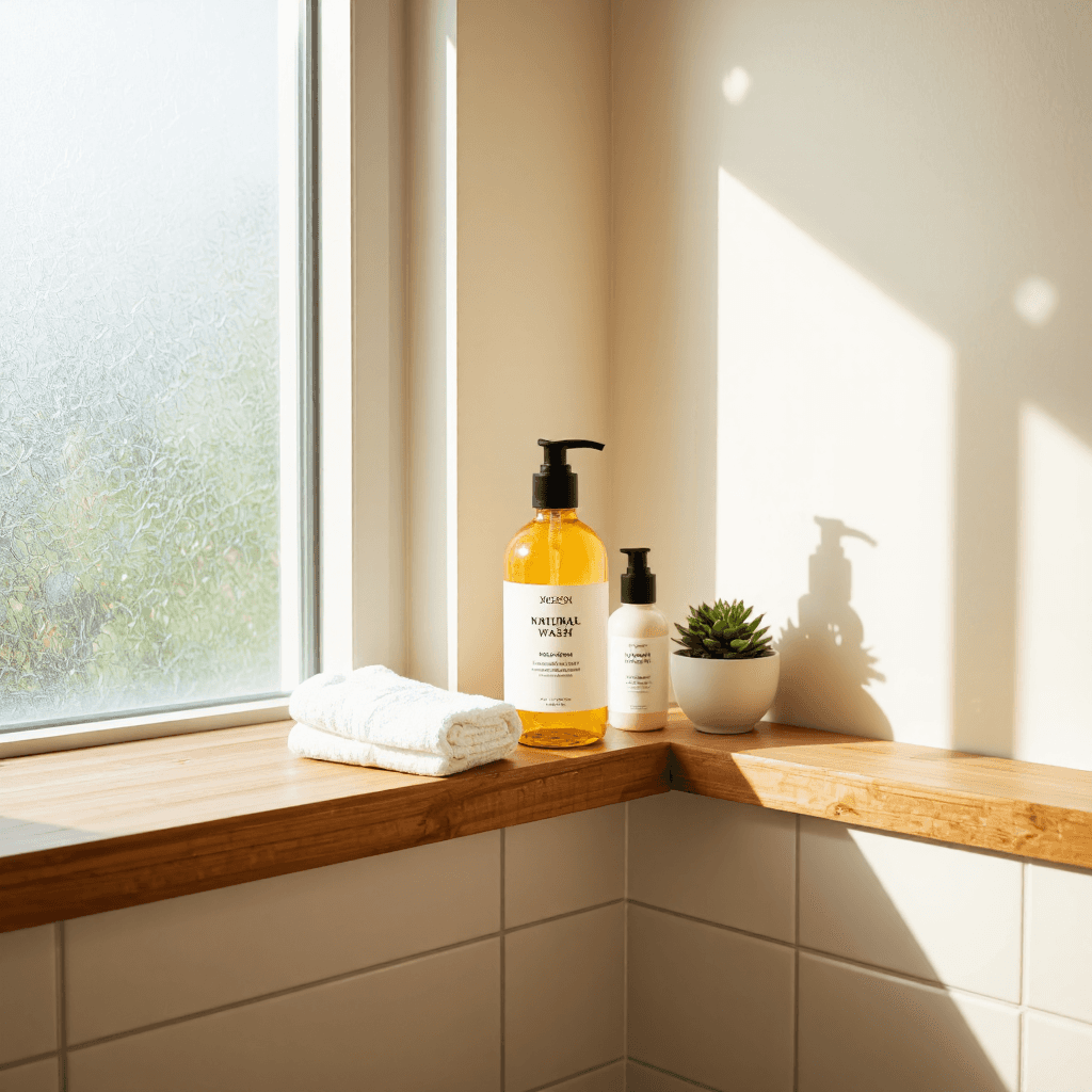 product photography of bottle of body wash