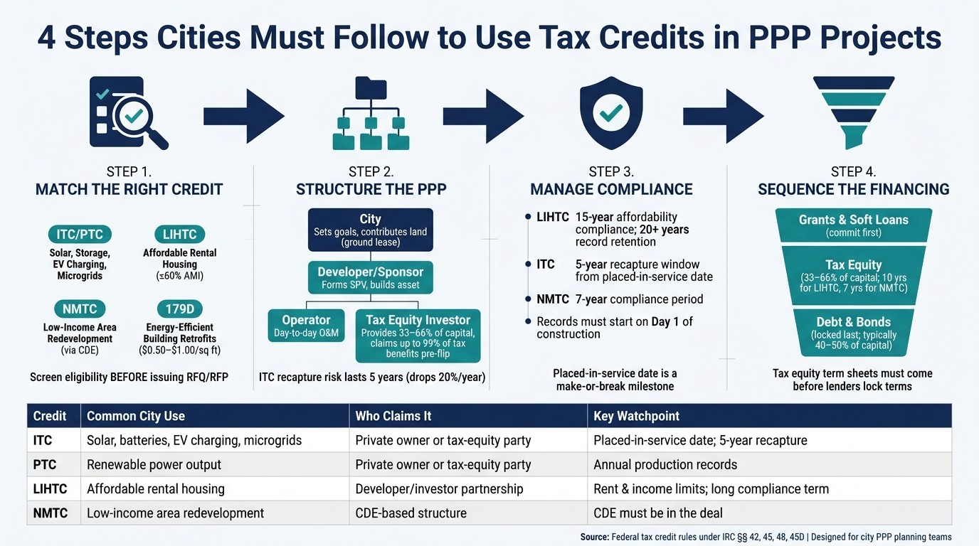 4 Steps Cities Must Follow to Use Tax Credits in PPP Projects