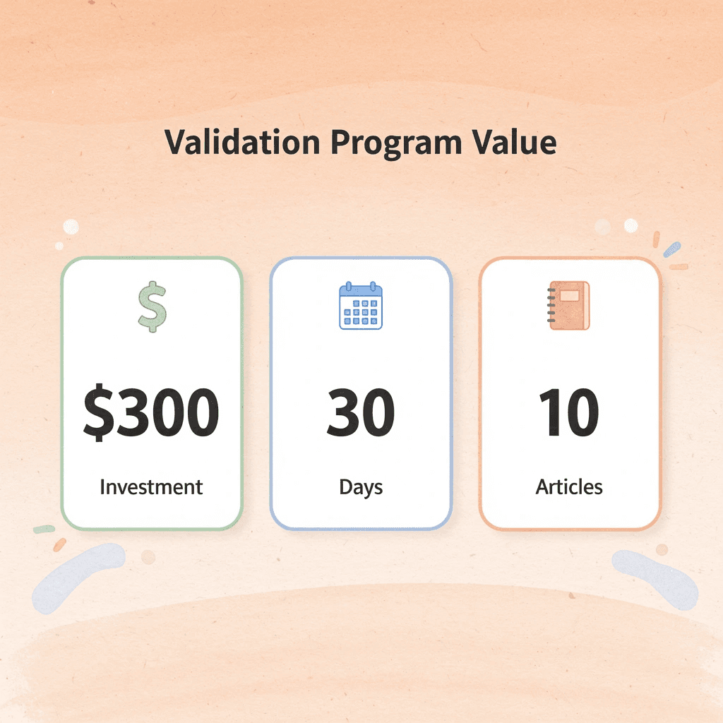 Infographic showing validation program metrics - Professional SEO Agency 