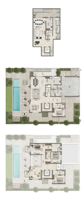 detailed floor plan, showing room layout and features at Palmeira in the Oasis, Palace Villas Ostra