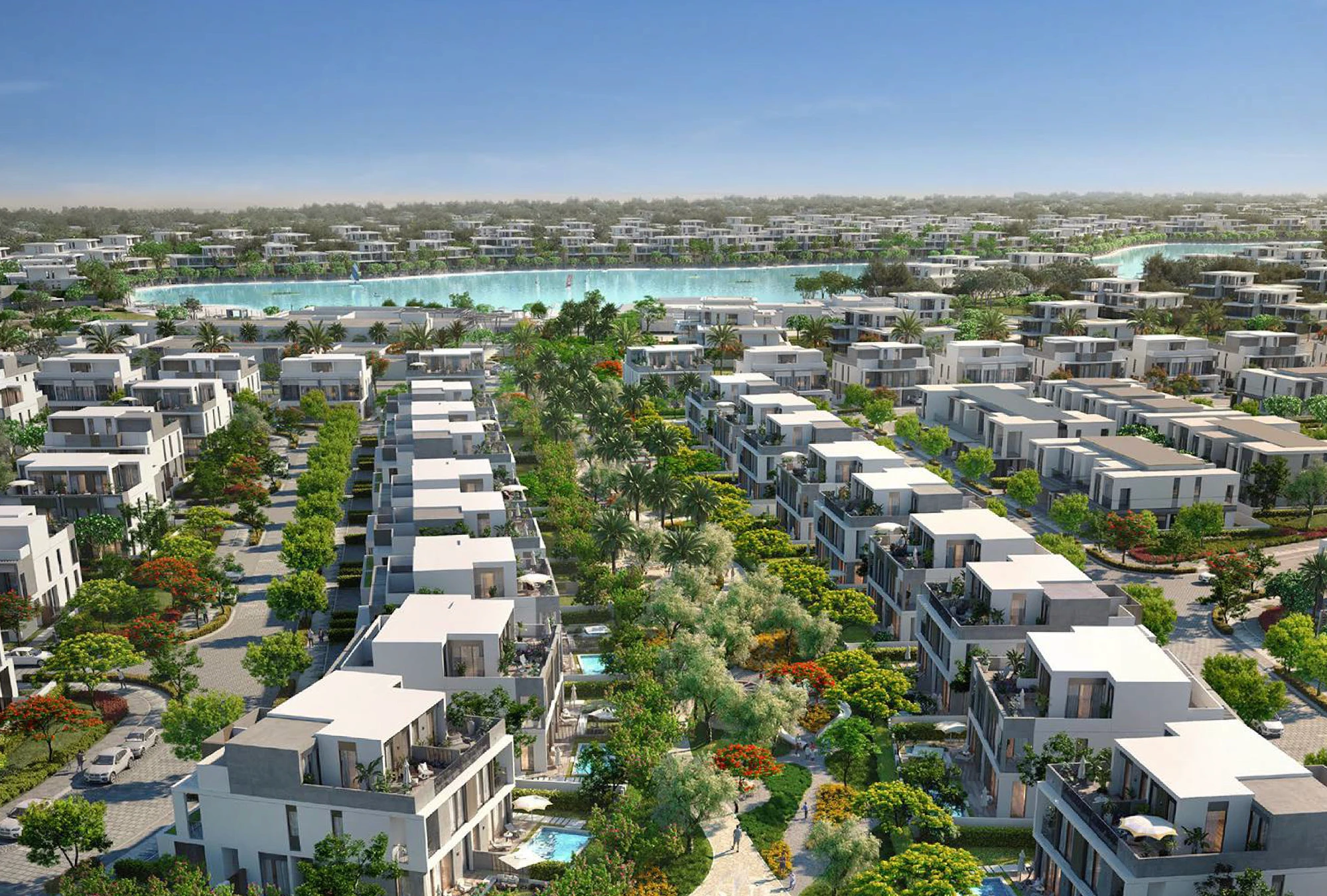 Project detail of Tilal Al Ghaf a master development in United Arab Emirates, supported by financial modelling