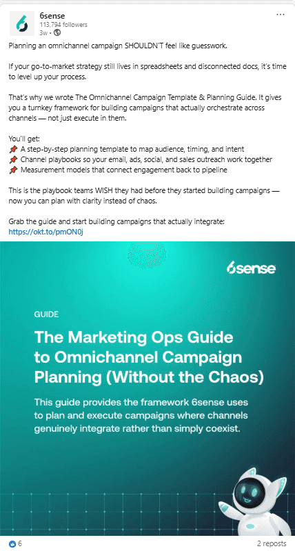 Marketing Spotlight: 6sense Marketing Strategy Social Media Strategy
