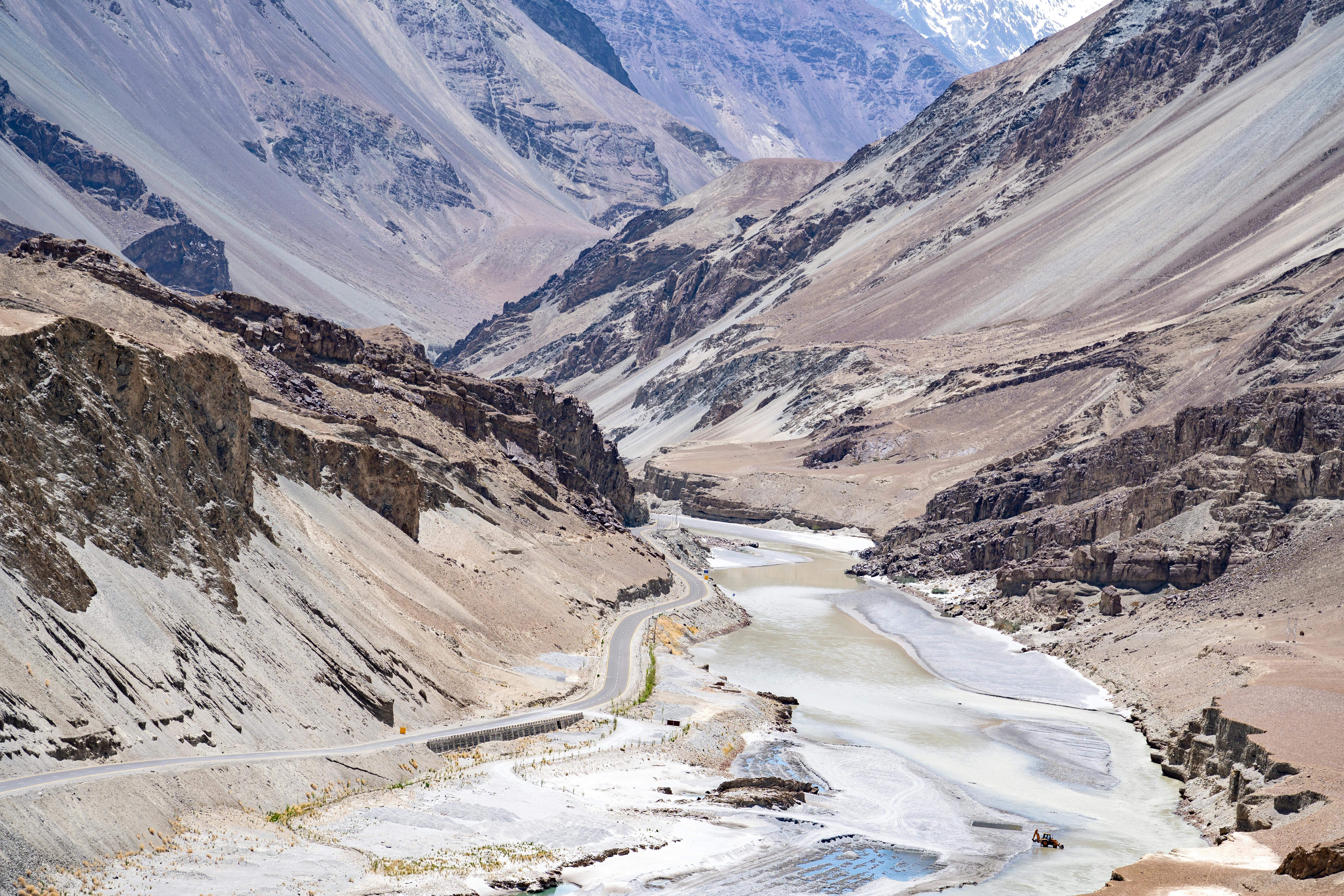 Mountain road pass Ladakh India