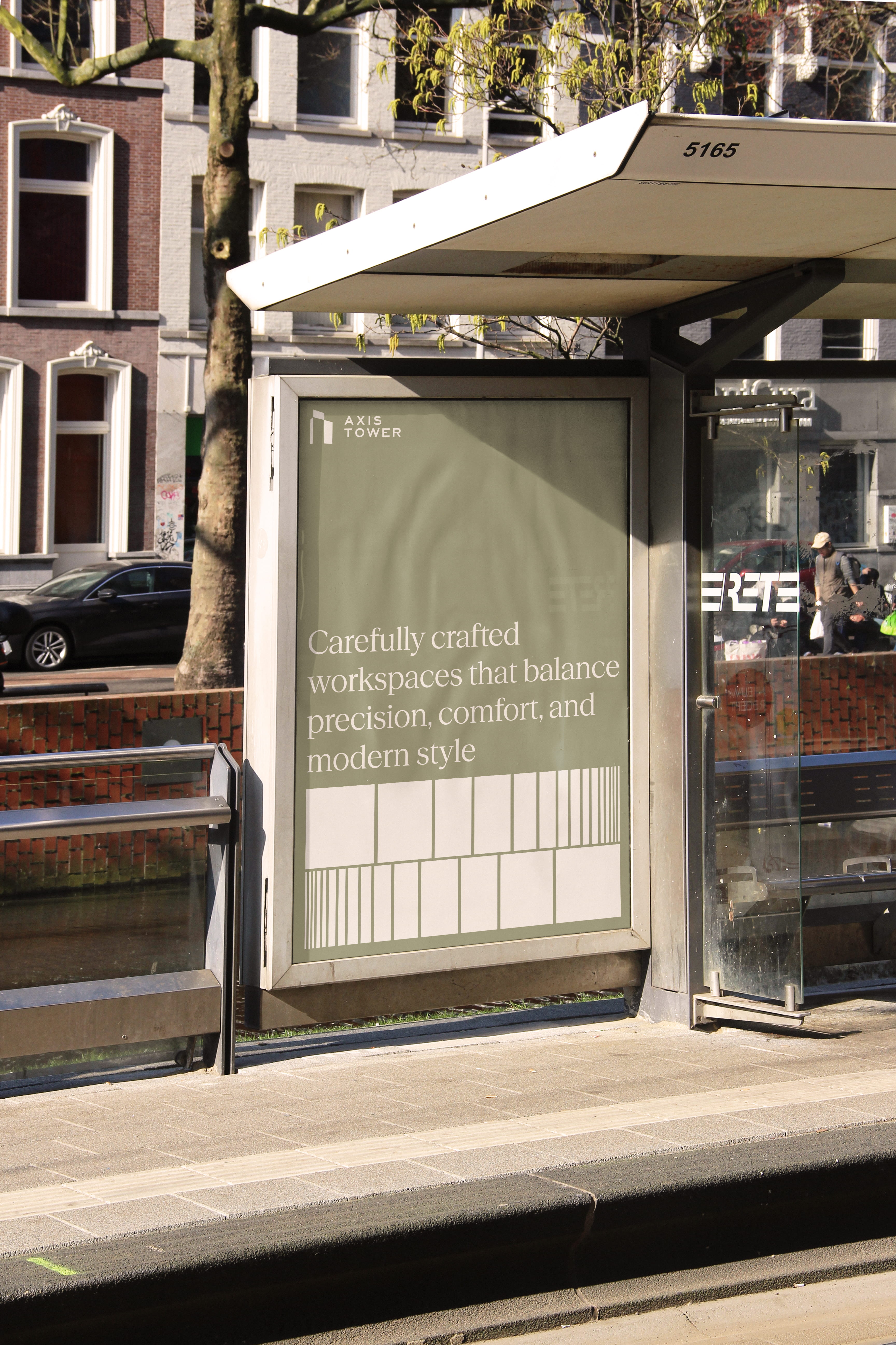 Branding and visual identity design for premium, luxury office building in Douala, Cameroon