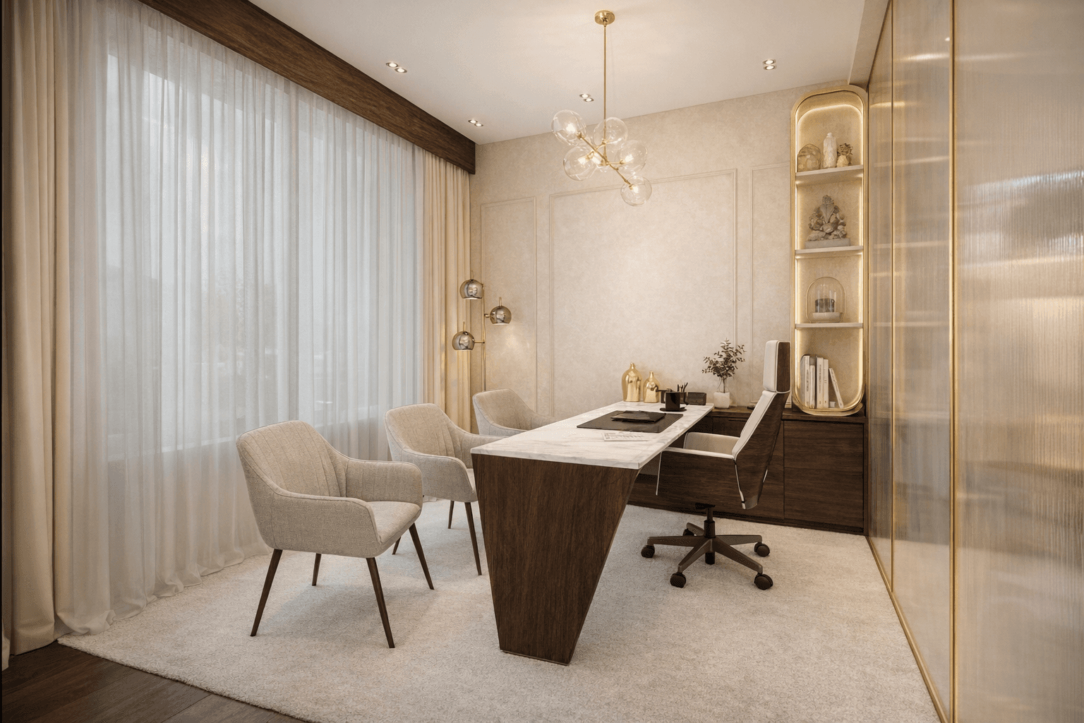 Project showcase image featuring a modern, refined interior.