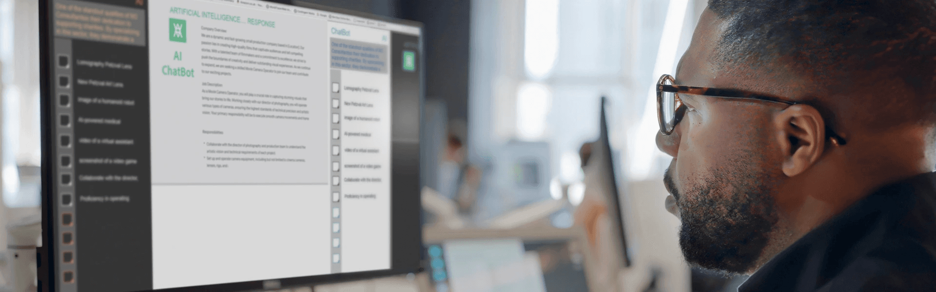 Man using AI chatbot on computer - How To Use ChatGPT For Content Creation