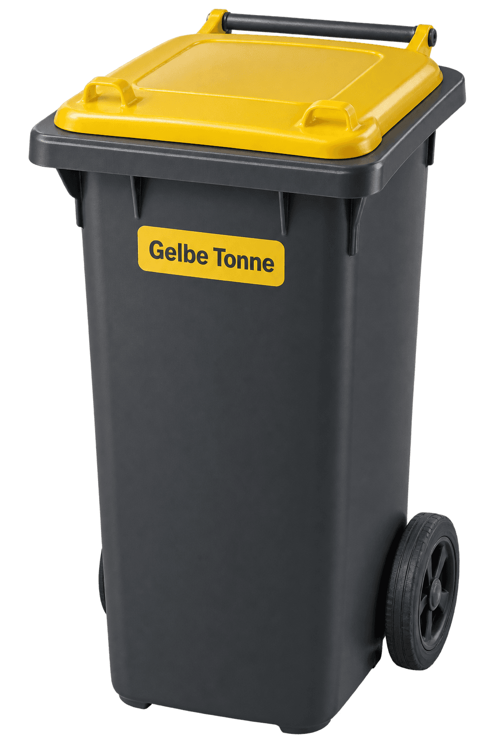 Gelbe Tonne mit gelbem Deckel