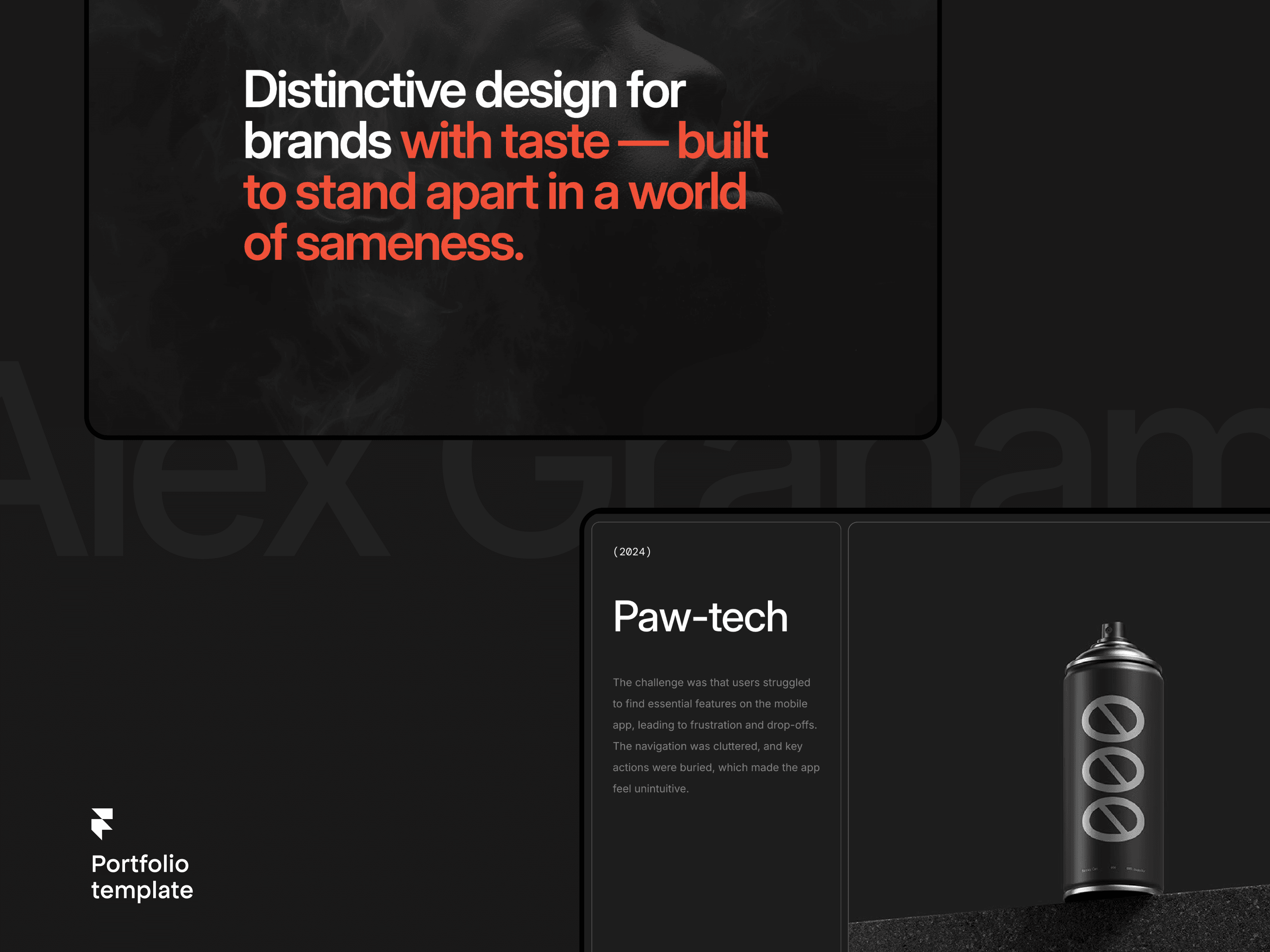 Alexfolio Framer template