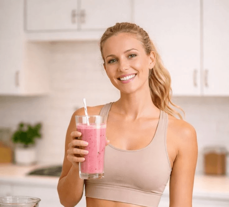 three people sitting in front of table laughing together
