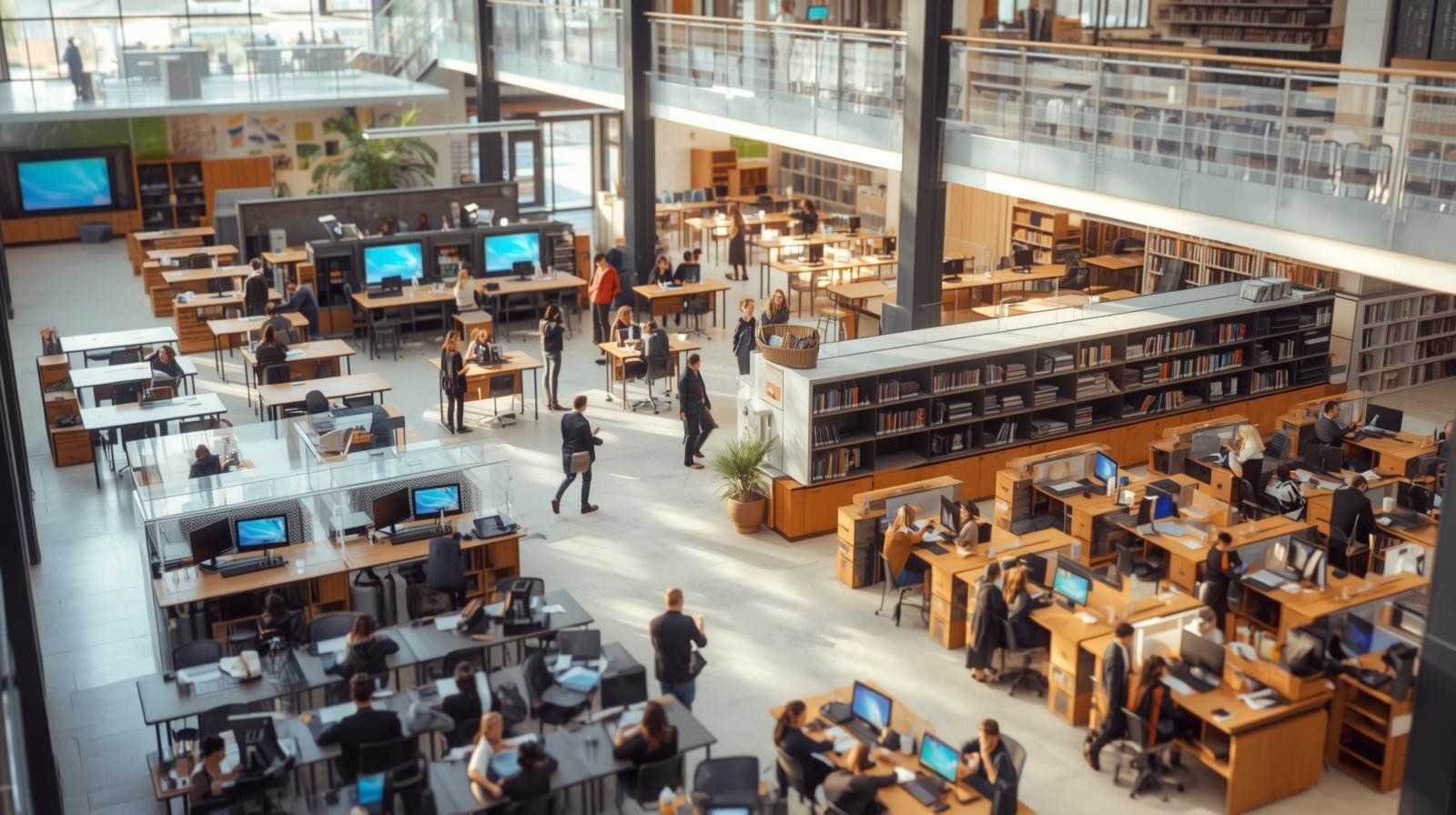 University science lab with equipment organised for digital asset tracking across faculties.