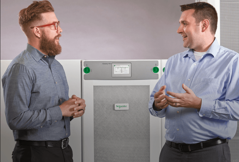 APC by Schneider Electric rack mounted uninterruptible power supply system installed in commercial data center environment in British Columbia