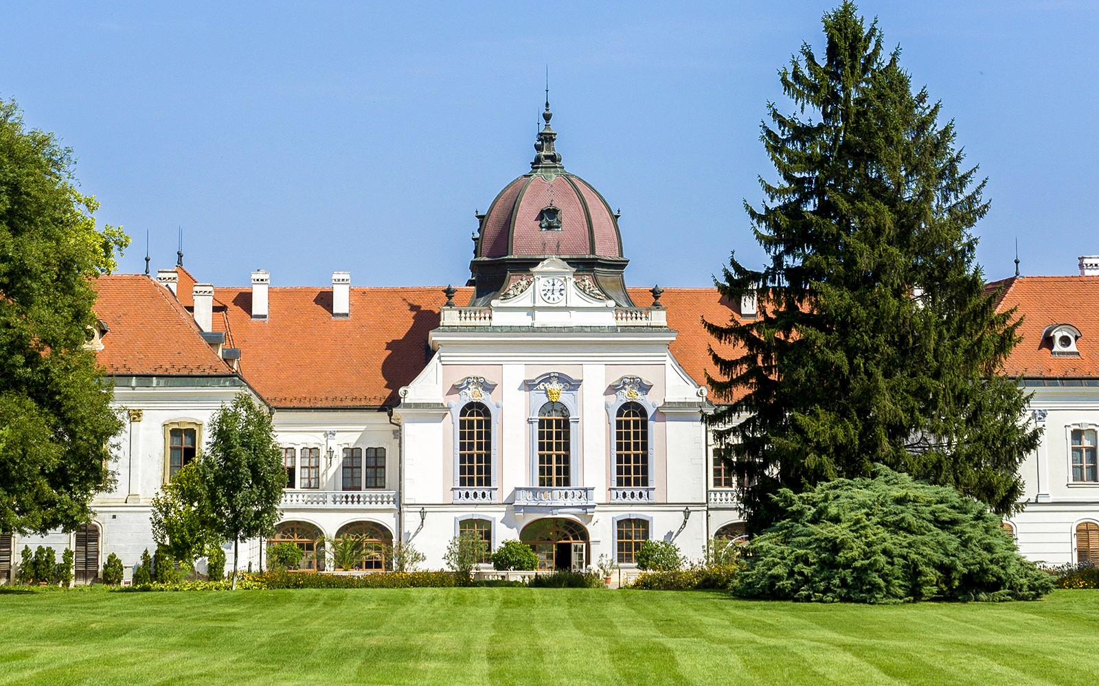 Gödöllő Palace exterior with gardens, Budapest: Royal Sisi Guided Half-Day Tour.