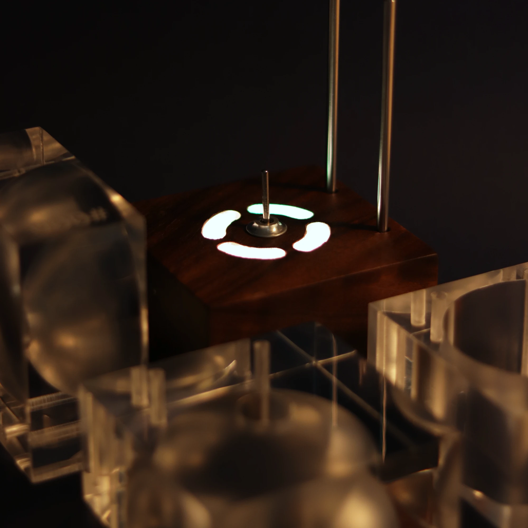 a person swimming in the water with grass