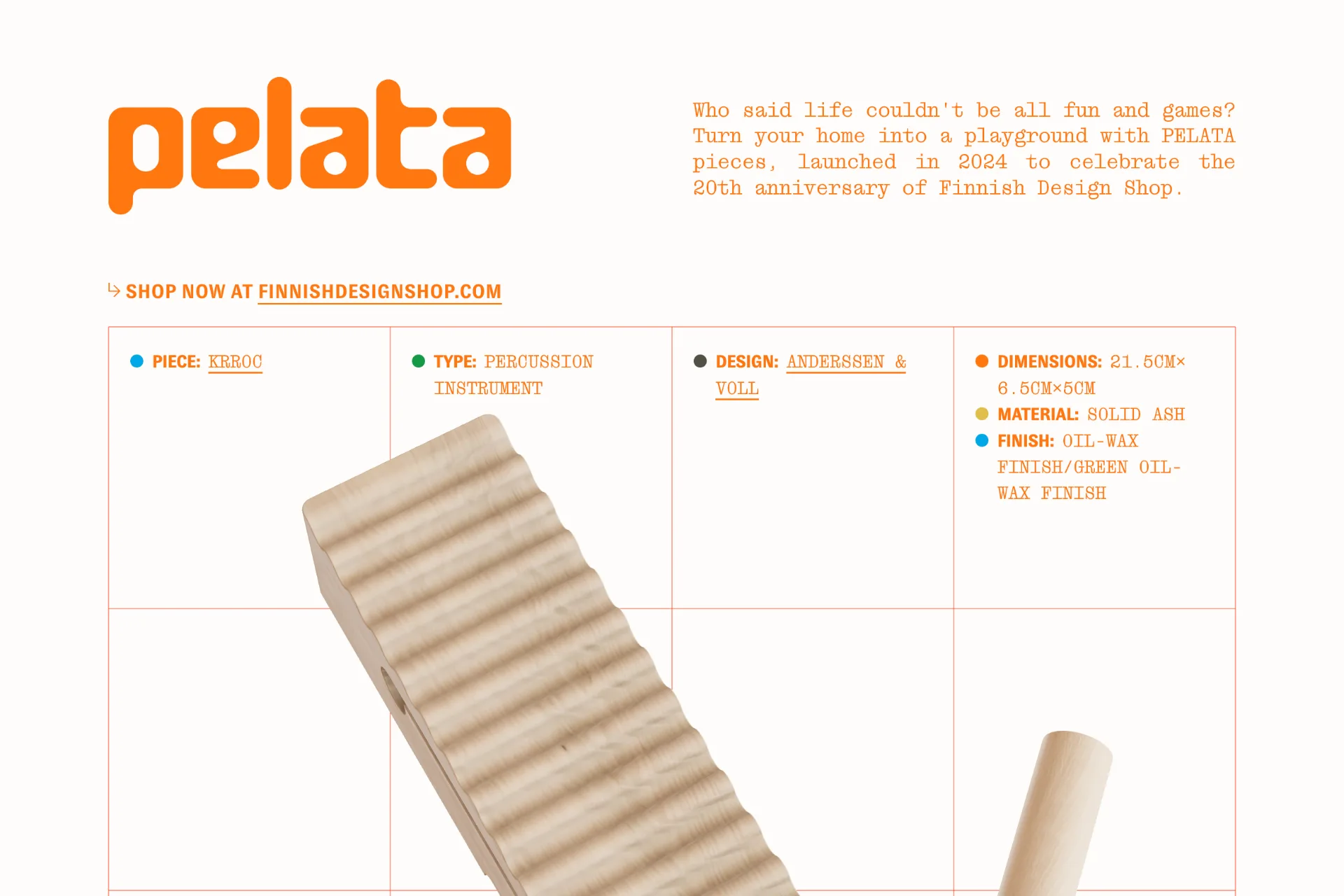 Screenshot of Pelata Pieces website