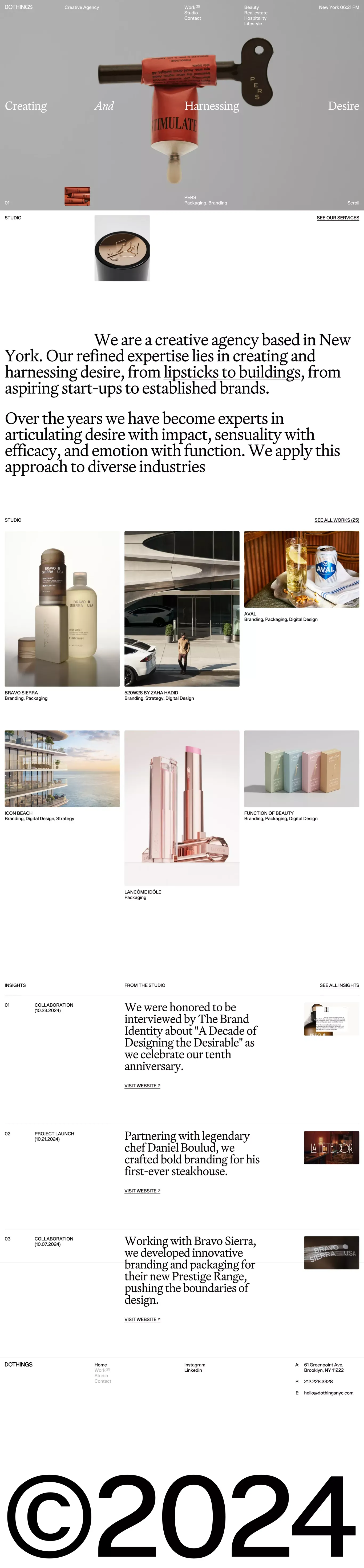 DoThings portfolio page screenshot showcasing Design design