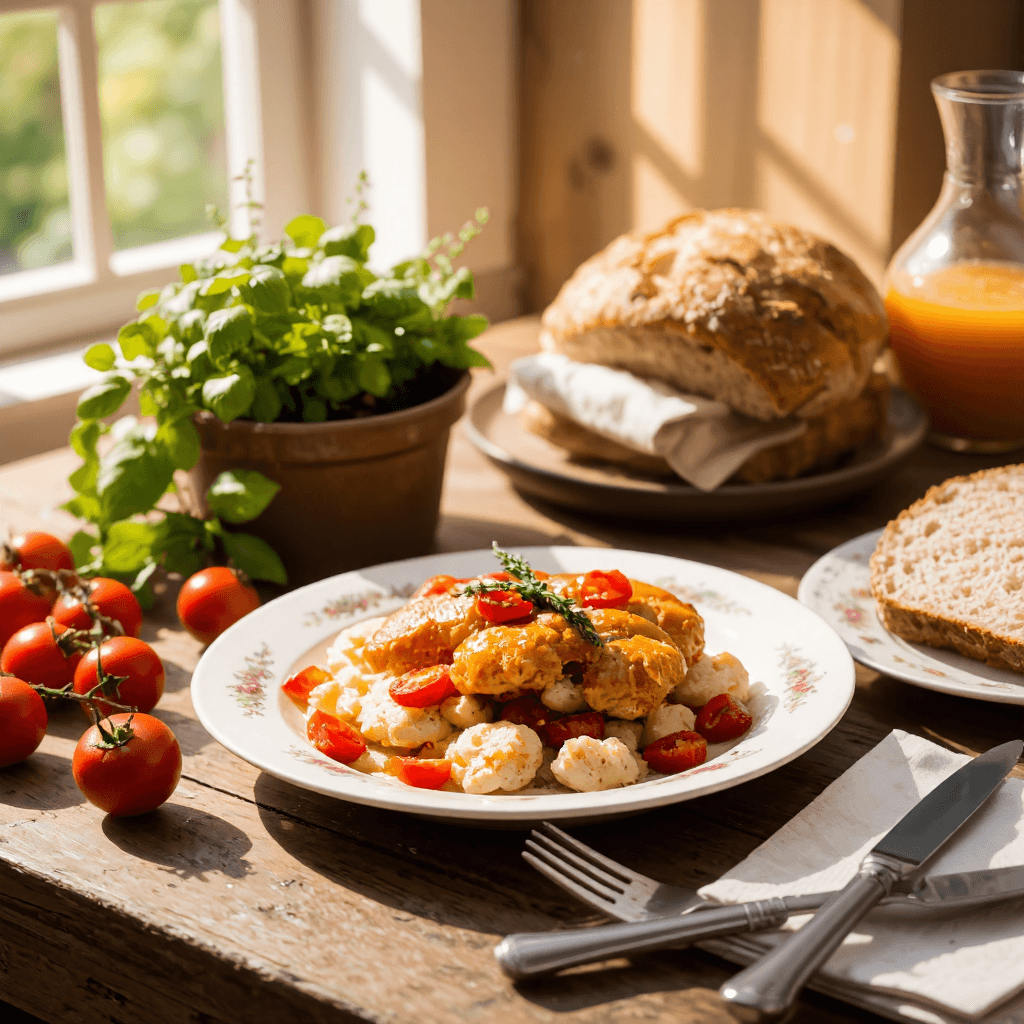 product photography of Gourmet Breakfast Dish