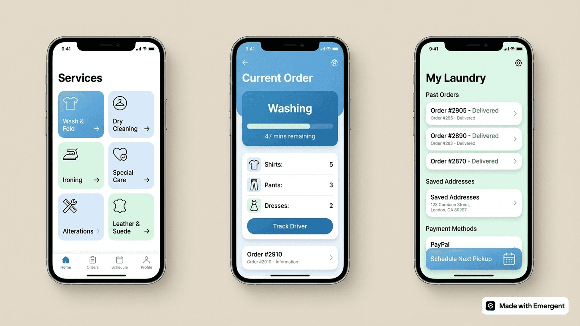 Laundry App Made with Emergent