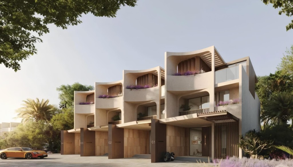 New townhouses at Greenwood Royal Park, showcasing modern architecture and landscaped surroundings.