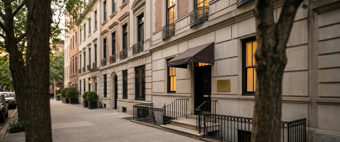 Exterior of a professional medical office building on a quiet city street.