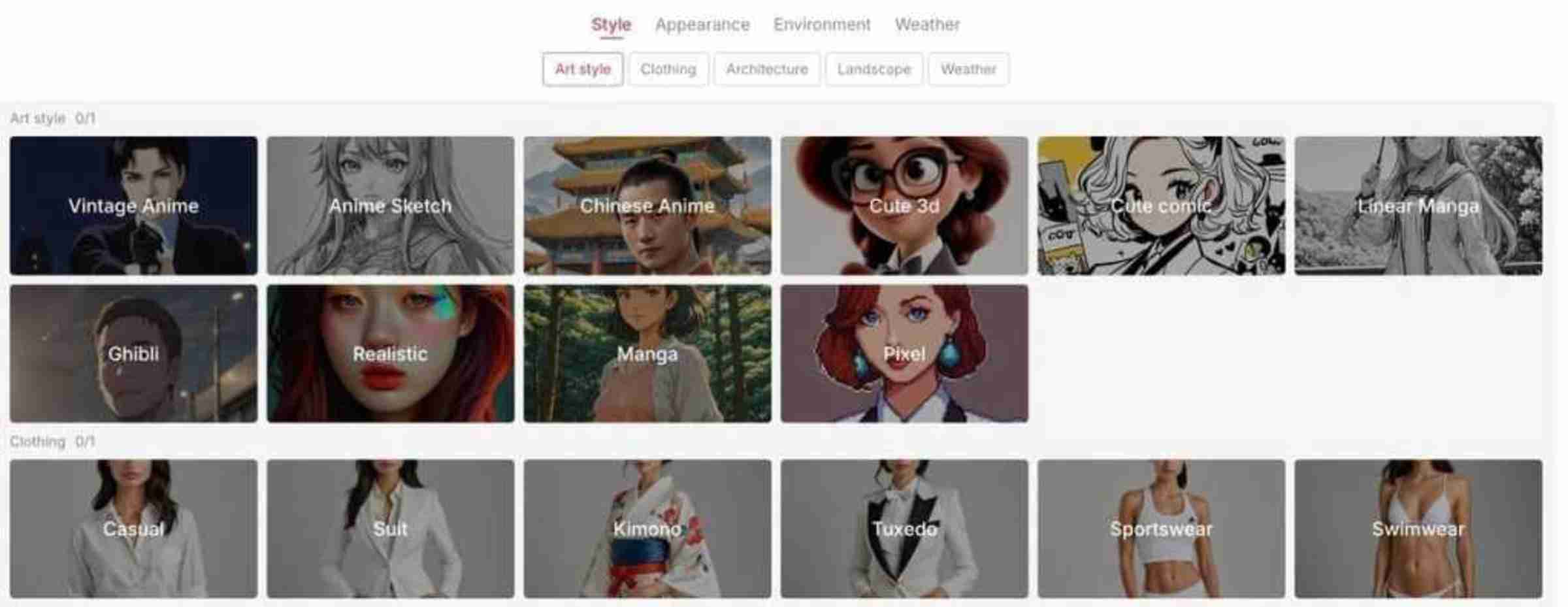 ai girl maker styles