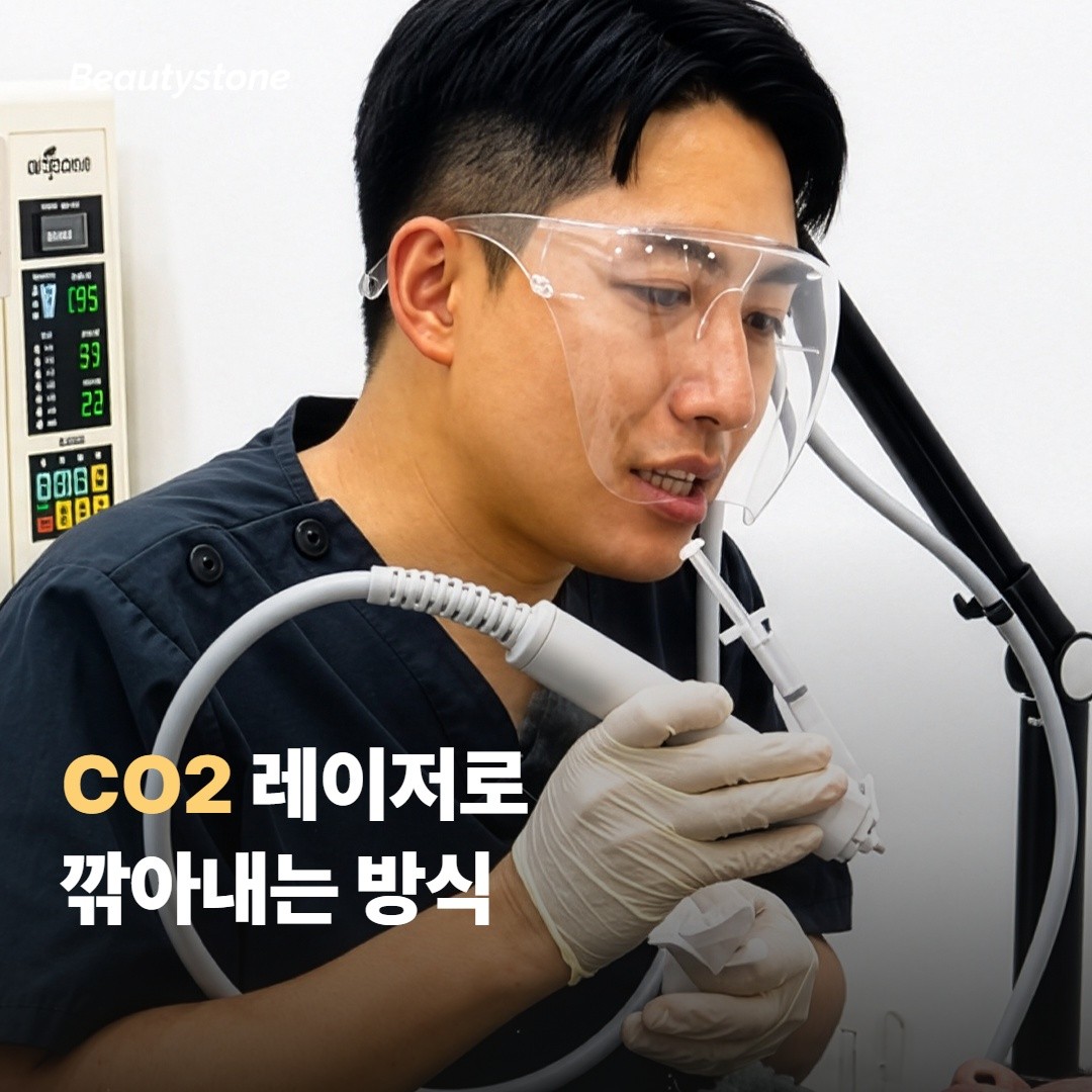 CO2 레이저로 깎는 방식