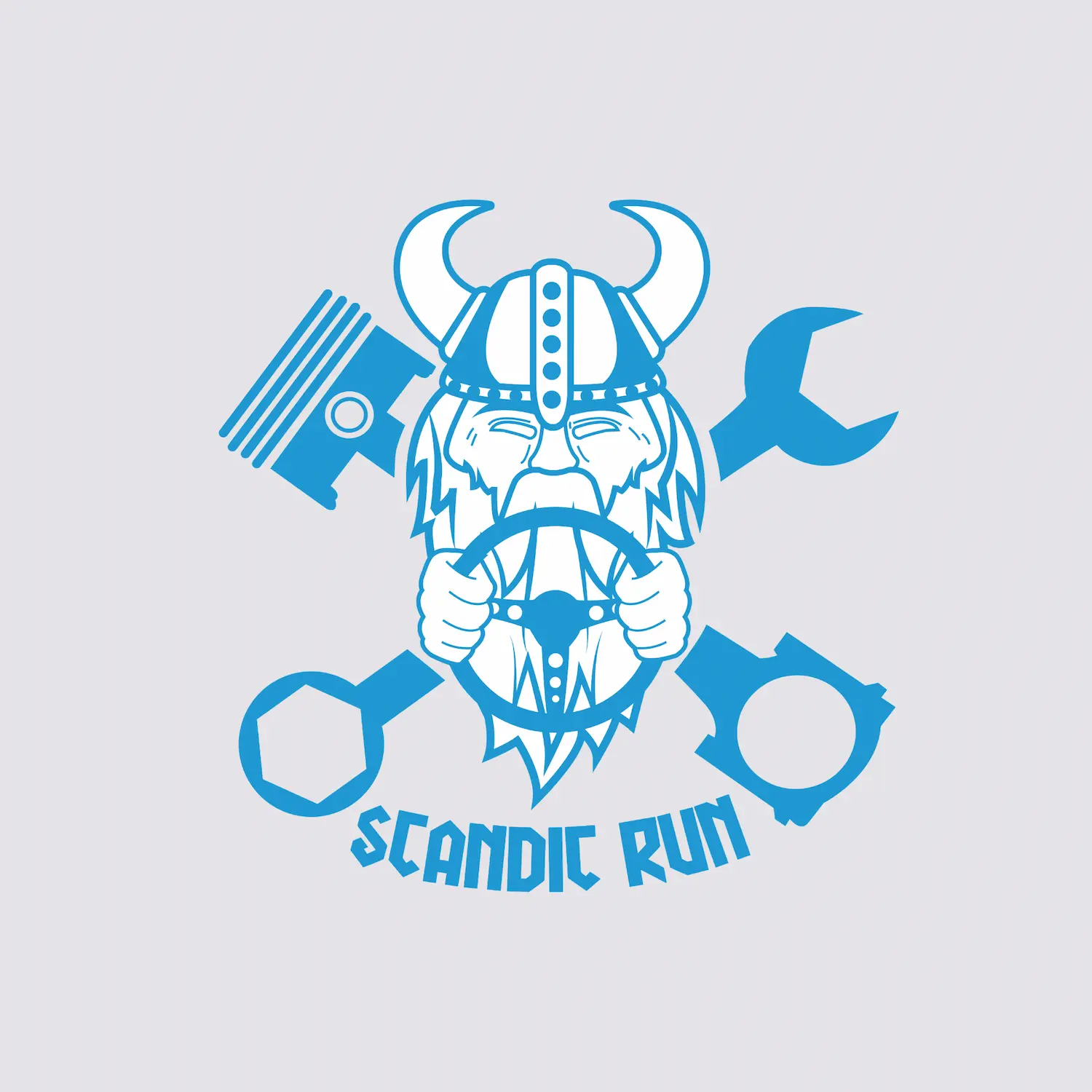 Scandic Run logo wit-blauw