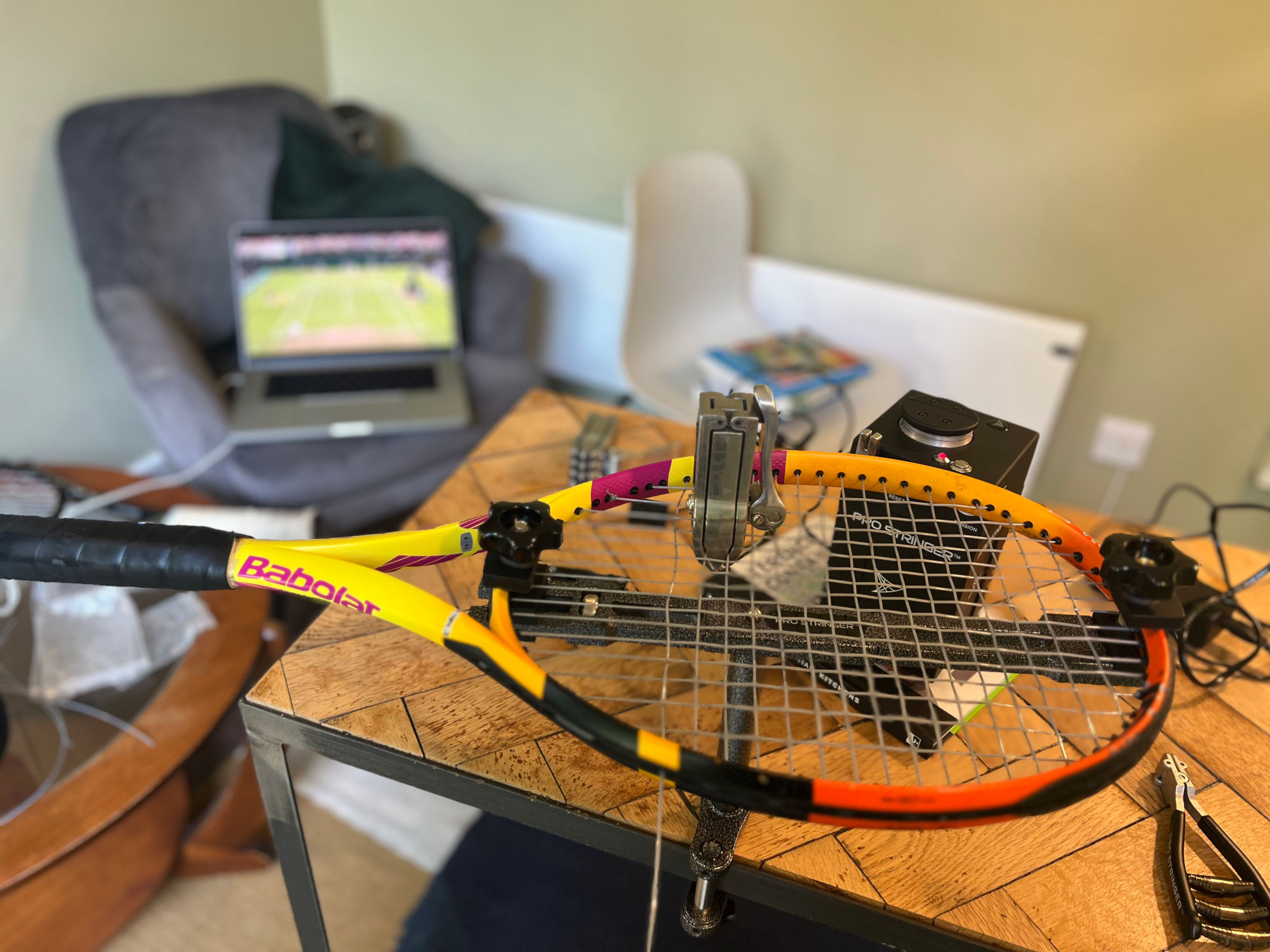 Babolat Aero Rafa strung at 52/50 with Babolat RPM Blast