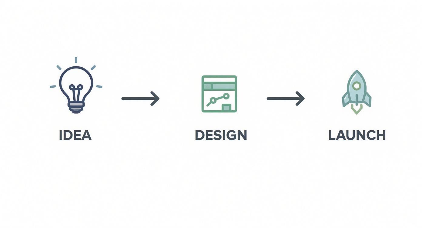 Infographic about how to create an app without coding
