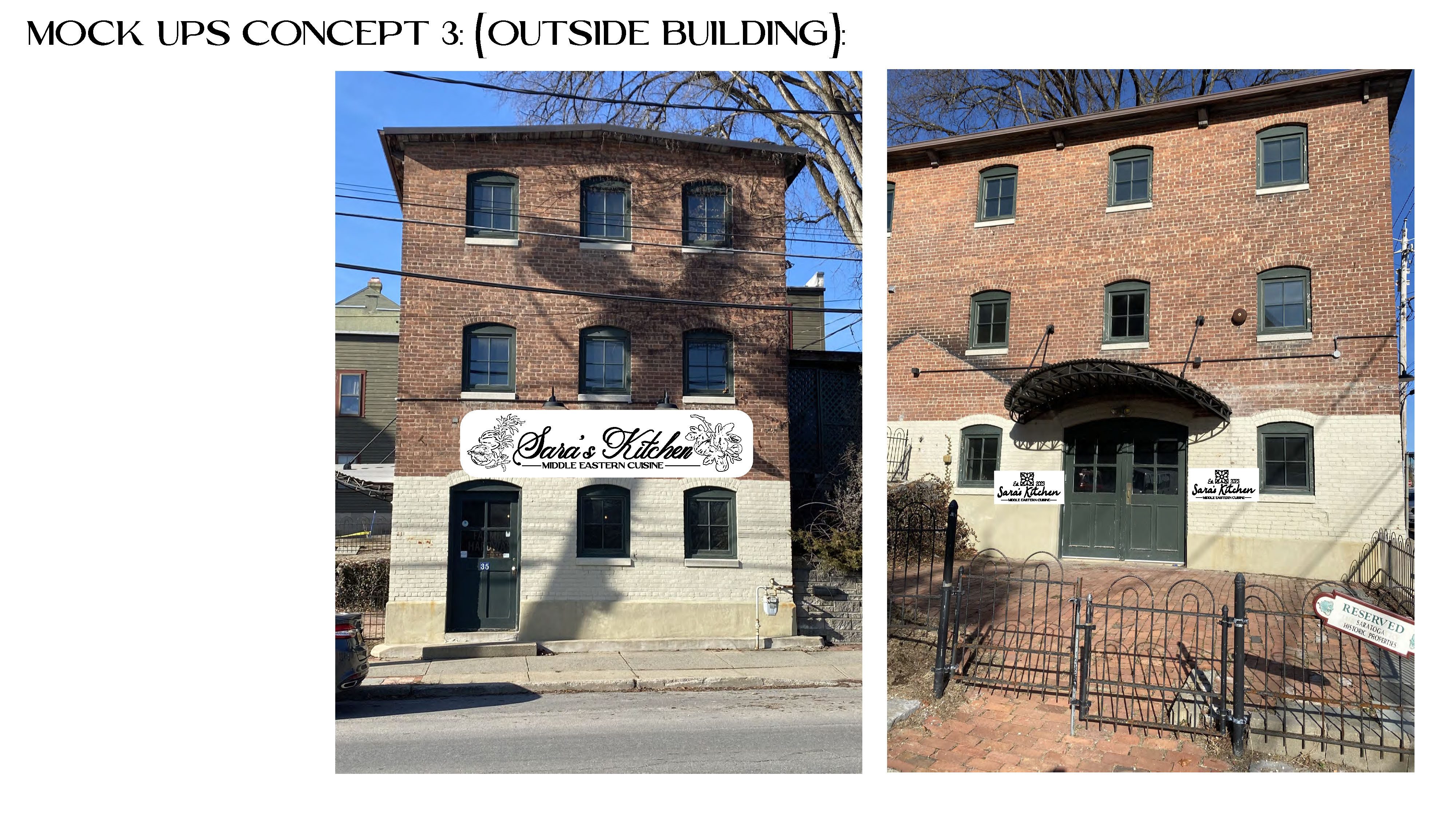 Saras Kitchen Brand Exploration slide